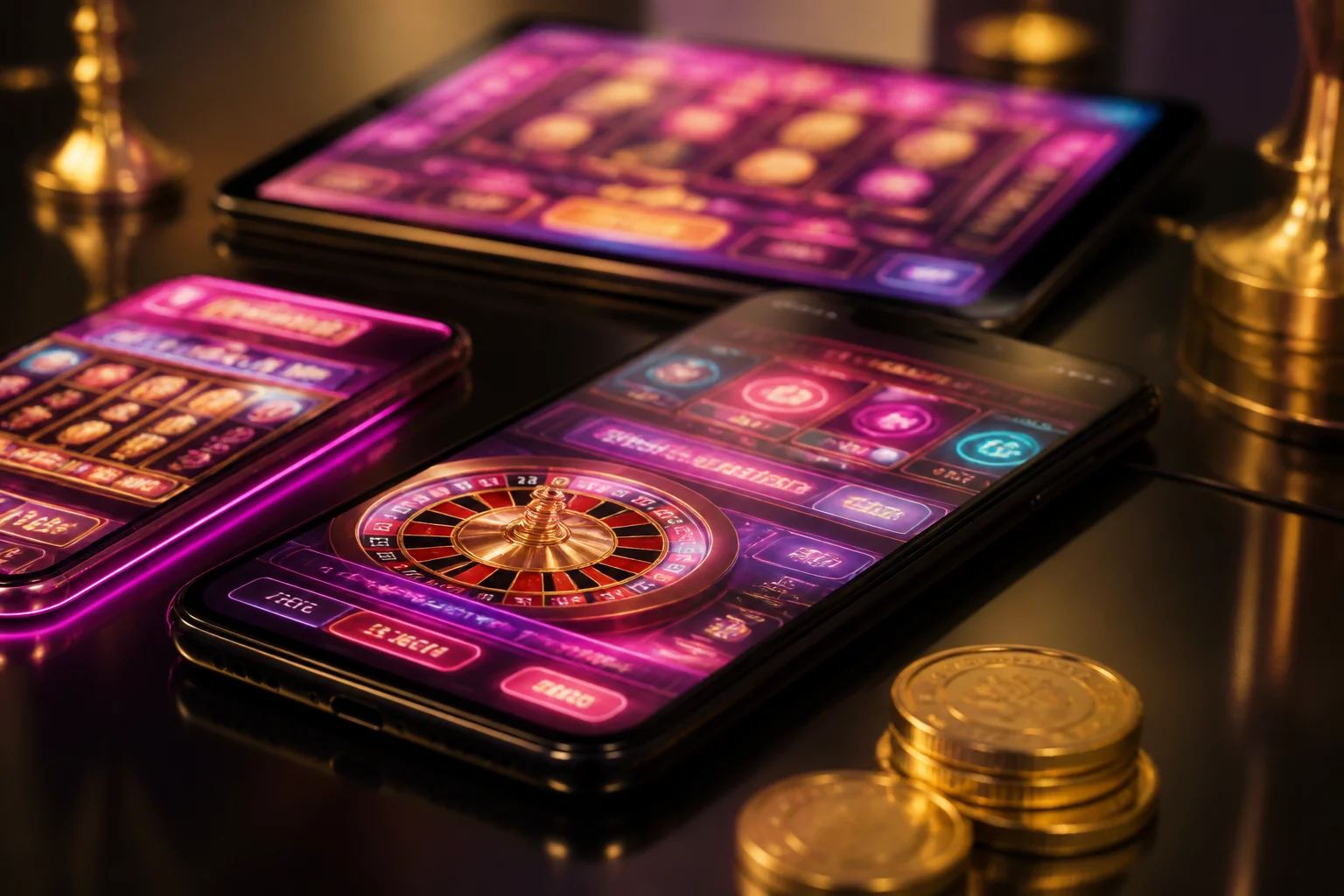 Responsive mobile access concept for the Casino Mate website