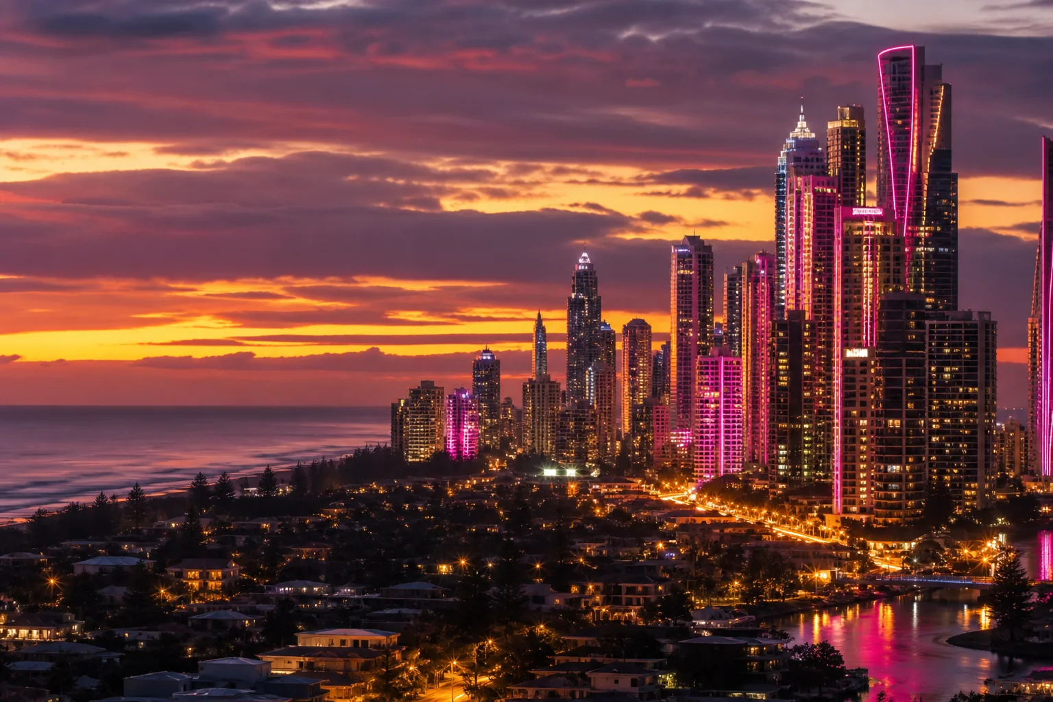 Editorial city guide graphic for Casino Mate readers in Gold Coast, QLD